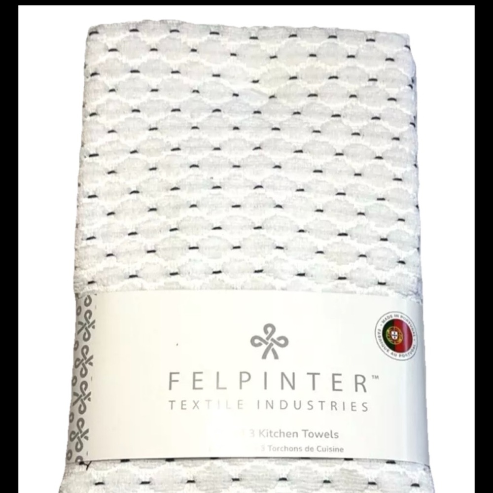 Felpinter Kitchen Towels White  Kitchen Towels Set of 3